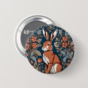 Sitta Hare William Morris Inspired Blommigt Knapp