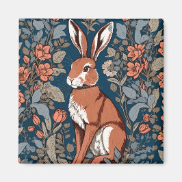 Sitta Hare William Morris Inspired Blommigt Magnet