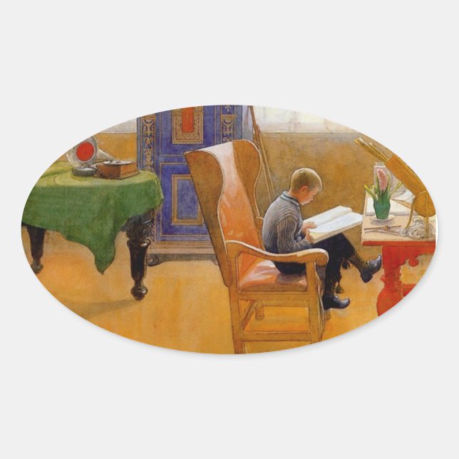 Sitta i armén ovalt klistermärke (Framsida)