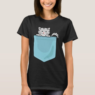 sitta i fickan Tabbies Rand Patte T Shirt