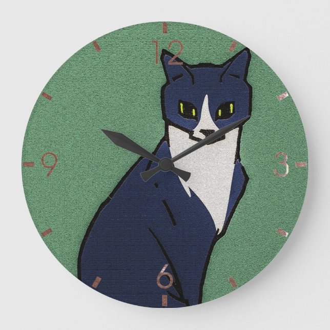 Sitta-katt av Julie de Graag Stor Klocka (Framsida)