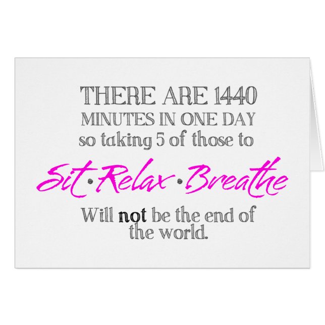 Sitta-Koppla av-Andas Hälsningskort (Framsidan Horizontal)