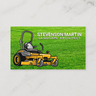 Sitta Lawnmower Affärskort av gräs Visitkort