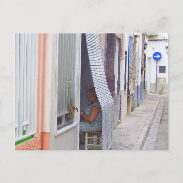 Sitta och tänkande. vykort (Framsida)