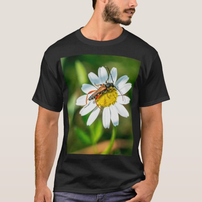 Sitta på blommande nectar t shirt (Framsida)
