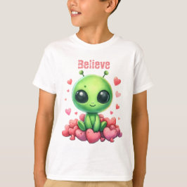 sitta på hjärtat Kärlek UFO tror att scifi-toppen T Shirt