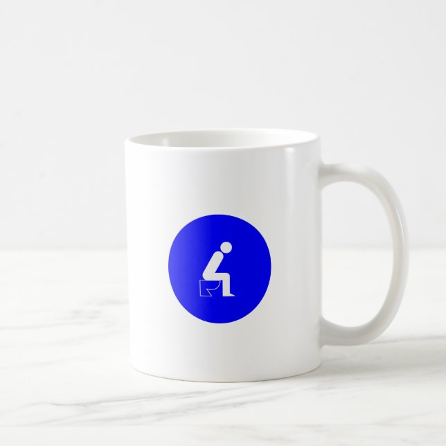 Sitta på toaletten kaffemugg (Höger)