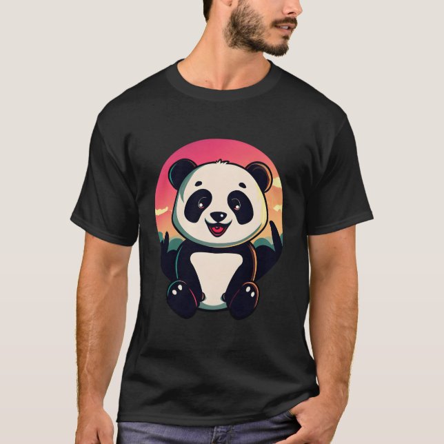 Sitta Panda-rundan T Shirt (Framsida)