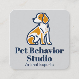 Sitta Puppy Illustration Hund Trainer Fyrkantigt Visitkort