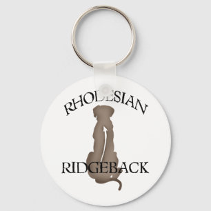 Sitta Rhodesian Ridgeback med text Nyckelring