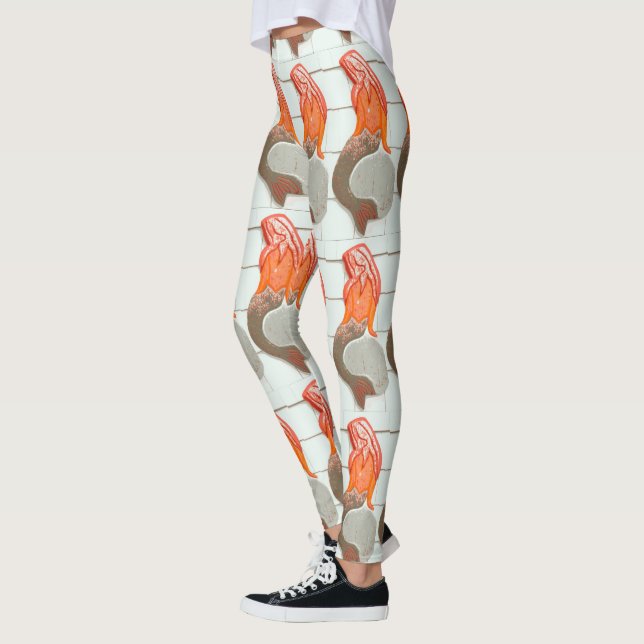 sitta rödhårig sjöjungfru leggings (Vänster)