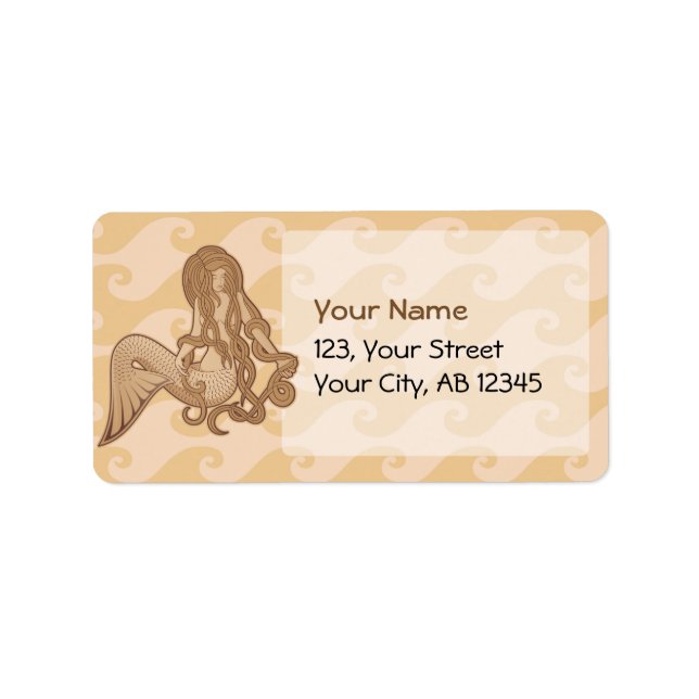 Sitta Sjöjungfru Adressetikett (Framsidan)