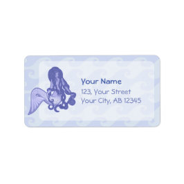 Sitta Sjöjungfru Blue Adressetikett