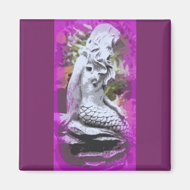 sitta sjöjungfru lila magnet (Framsidan)