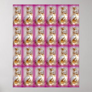 sitta sjöjungfruar rosa poster