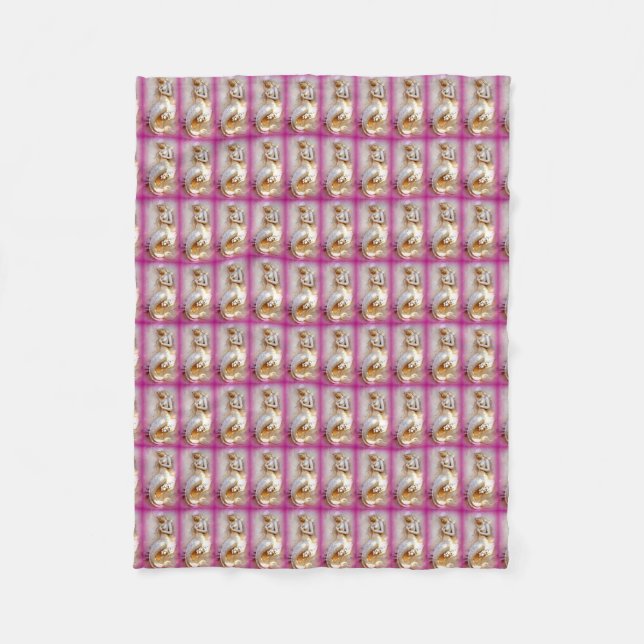 sitta sjöjungfruars lavender fleece filt (Framsidan)