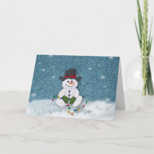 Sitta Snögubbe julkort Helgkort