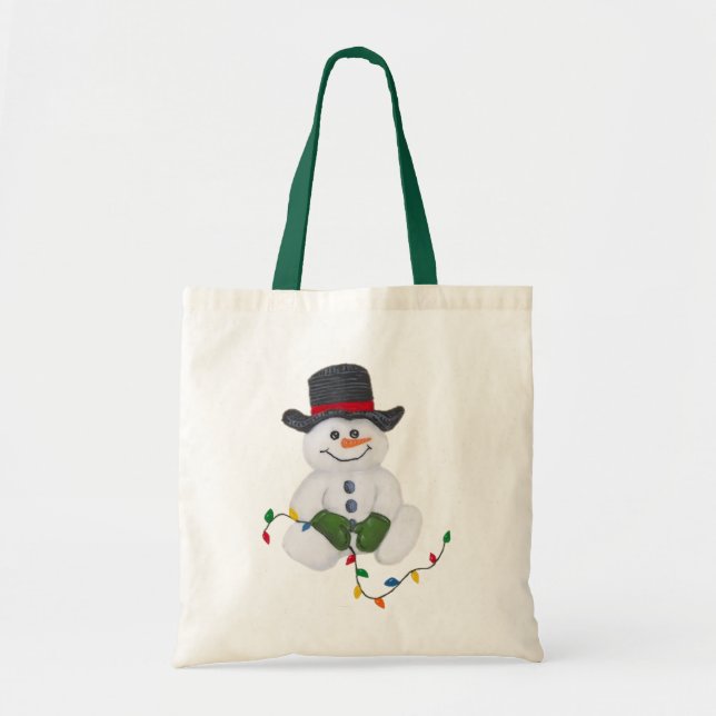 Sitta Snögubbe Tote Bag Tygkasse (Framsidan)