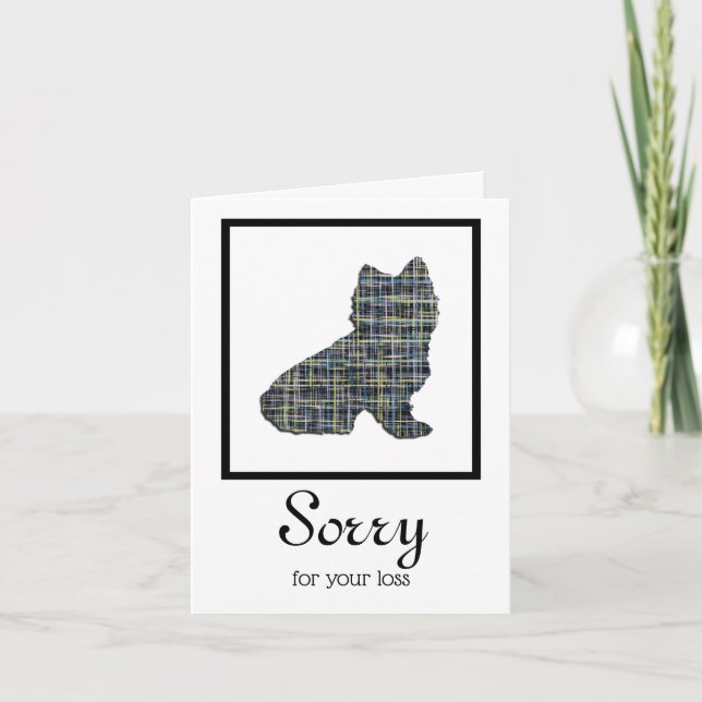 Sitta Terrier Hund Pet Sympathy Card Kort (Framsida)