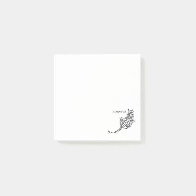 Sitta Tiger bestående av Black Scribbles Post-it Block (Framsida)