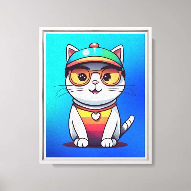 Sitta, torvglas och hatt canvastryck (Framsida)