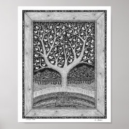 Sitta Träd Poster