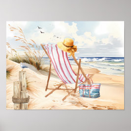 Sitta vid Sea Beach Monogram Poster