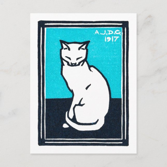 Sitta White Cat, Julie de Graag Vykort (Framsida)