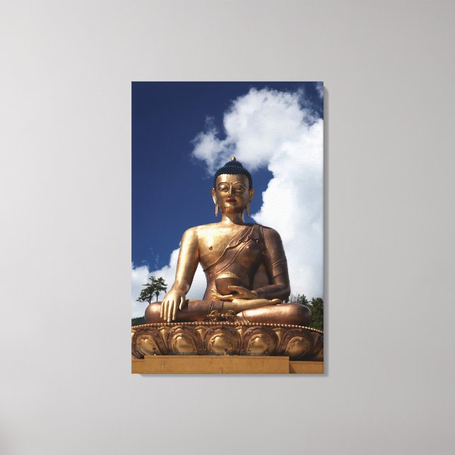 Sittande Buddha-staty Canvastryck (Framsida)