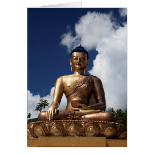 Sittande Buddha-staty Hälsningskort
