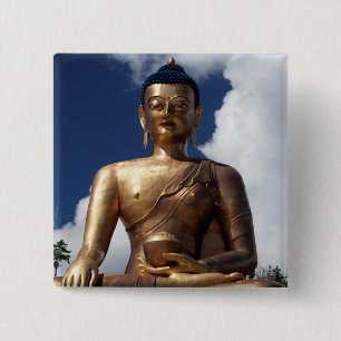 Sittande Buddha-staty Knapp