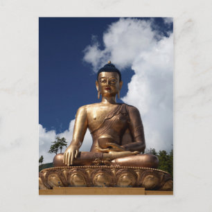 Sittande Buddha-staty Vykort