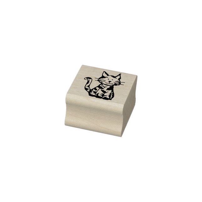 Sittande calico katt stämpel (Stämpel)