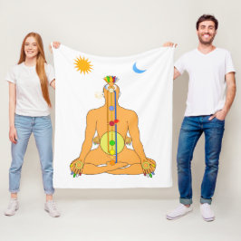Sittande Chakras Fleecefilt