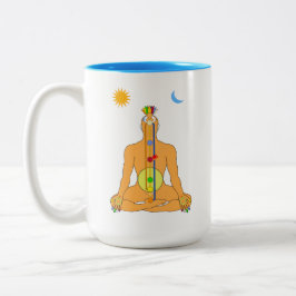 Sittande Chakras Två-Tonad Mugg
