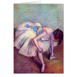 Sittande dansare av Edgar Degas, Vintage balettkon Hälsningskort