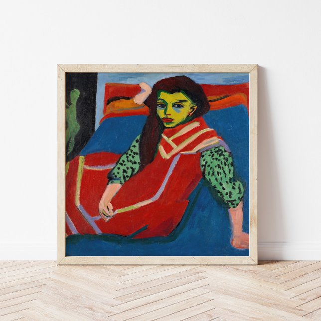 Sittande flicka | Ernst Ludwig Kirchner Poster (Skapare uppladdad)