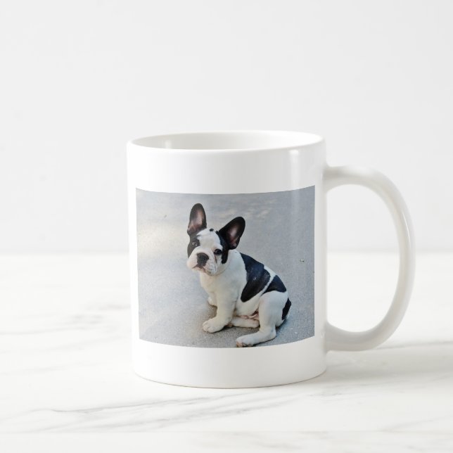 sittande fransk bulldogg kaffemugg (Höger)