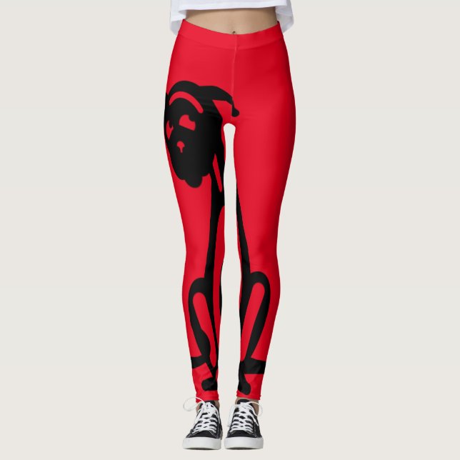 SITTANDE HUNDSYMBOL vid Slipperywindow Leggings (Framsida)