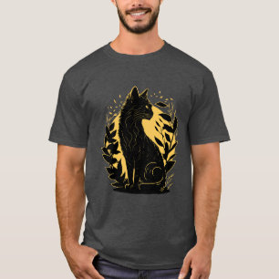 Sittande katt t shirt