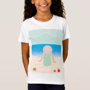 Sittande på sandstranden t shirt