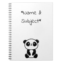 Sittande Panda Björn Anteckningsbok