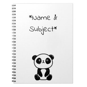 Sittande Panda Björn Anteckningsbok
