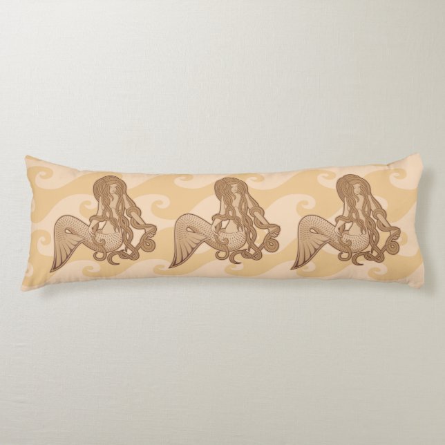 Sittande sjöjungfru kroppskudde (Framsidan)