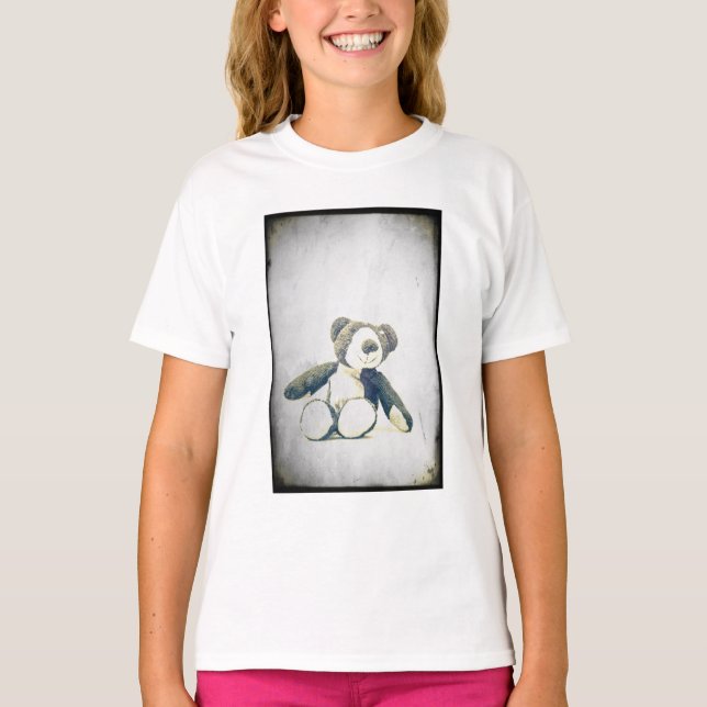 sittande teddybjörn... t shirt (Framsida)