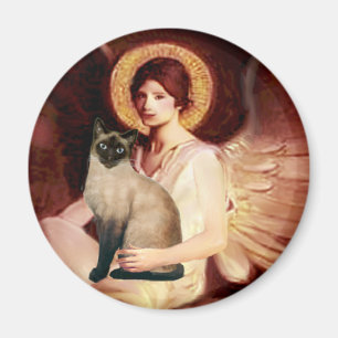 Sittänggel - siamesisk katt magnet