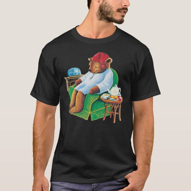 Sittårning av kallsten med låg sömntid med klassis t shirt (Framsida)