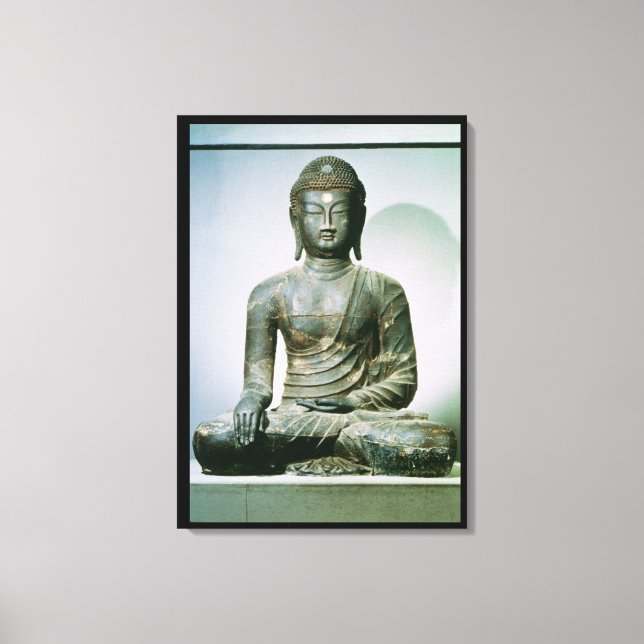 Sittat Sakyamuni Buddha från Ch'ungung-ni (järn) Canvastryck (Framsida)