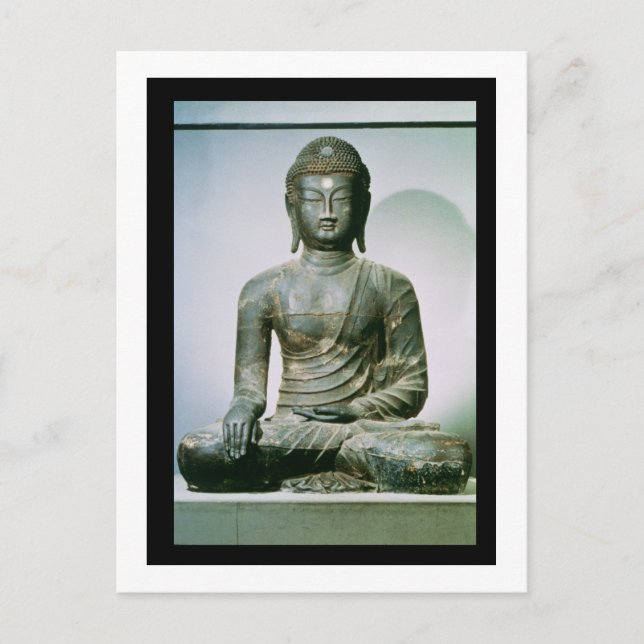 Sittat Sakyamuni Buddha från Ch'ungung-ni (järn) Vykort (Framsida)