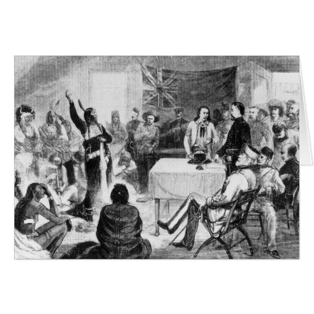 Sittatjurråd, 1877 hälsningskort (Framsidan Horizontal)